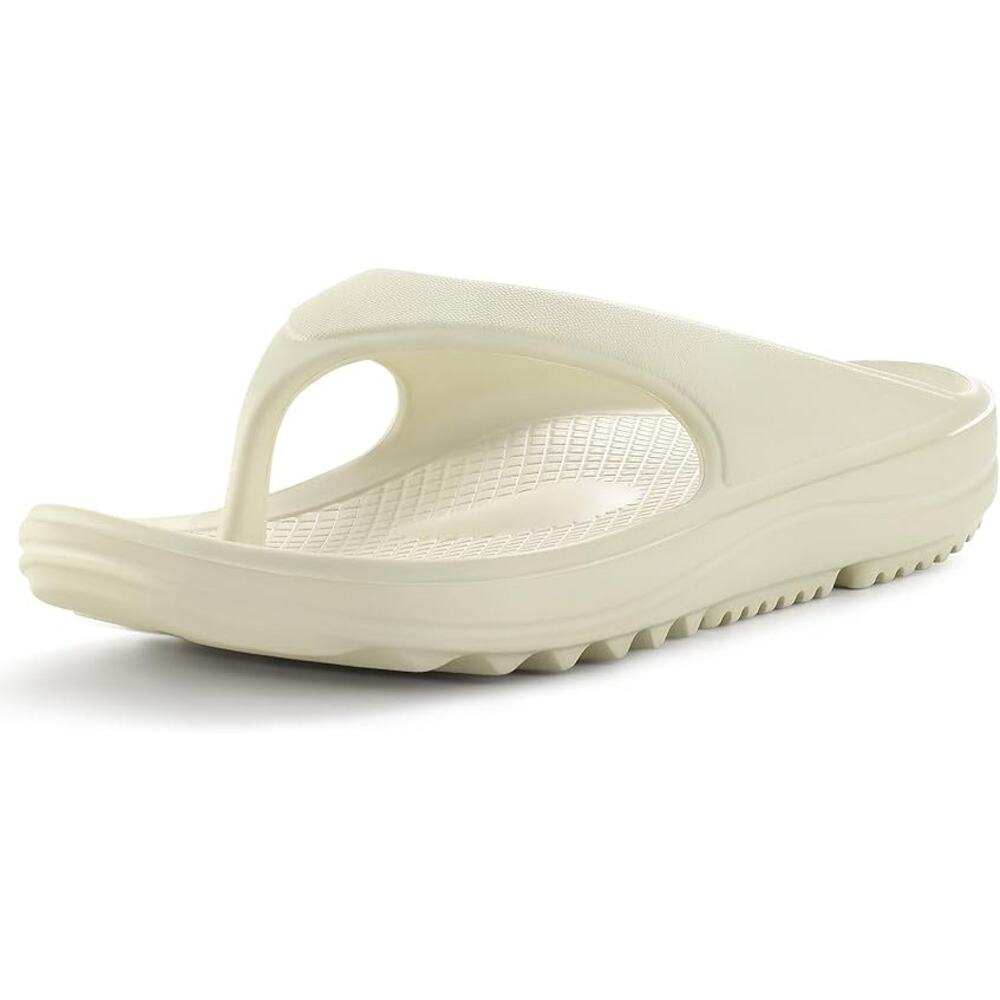 Shevalues Womens Size 11.5 Cream Thong Orthopedic Arch Support Sandal Shoes